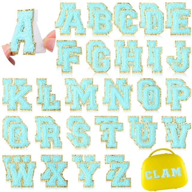 Parche de Letras en Chenilla WILLBOND Autoadhesivo A-Z 52 Piezas
