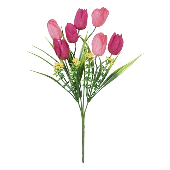 13.5" Artificial Silk Pink Tulip Spring Pick, for Indoor Use, by Mainstays