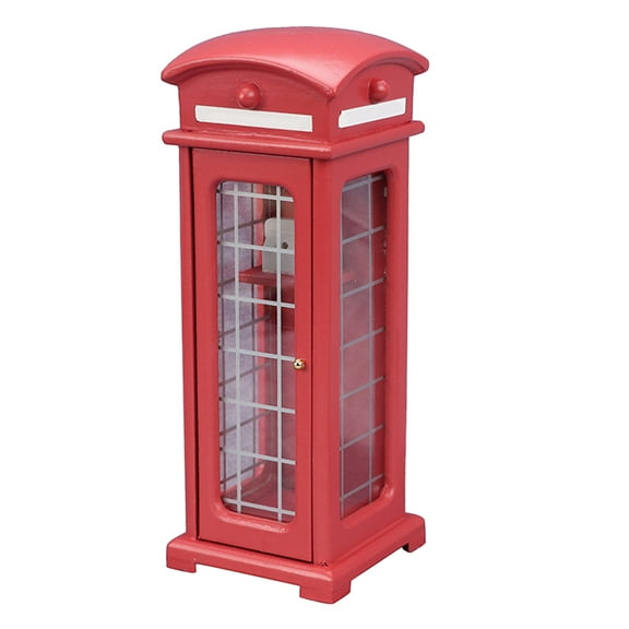 Zehuanyu Out Door Furniture Micro-Scene Telephone Booth Mini Phone Booth 6x6x17cm Red
