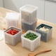 thumbnail image 5 of Recipiente Para Almacenar Jengibre Y Ajo, Organizador Para Refrigerador Con Filtro De Drenaje, Organizador De Alimentos Con Múltiples Compartimentos, Mantiene Los Alimentos Frescos En El Congelador, 5 of 6