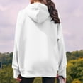 thumbnail image 3 of Comfrt Hoodie, Comdrip Womens Women's Oversized Sweatshirt Casual Long Sleeve Button Neck Pullover Tops Outfits Sweater Cute Hoodies White M, 3 of 10
