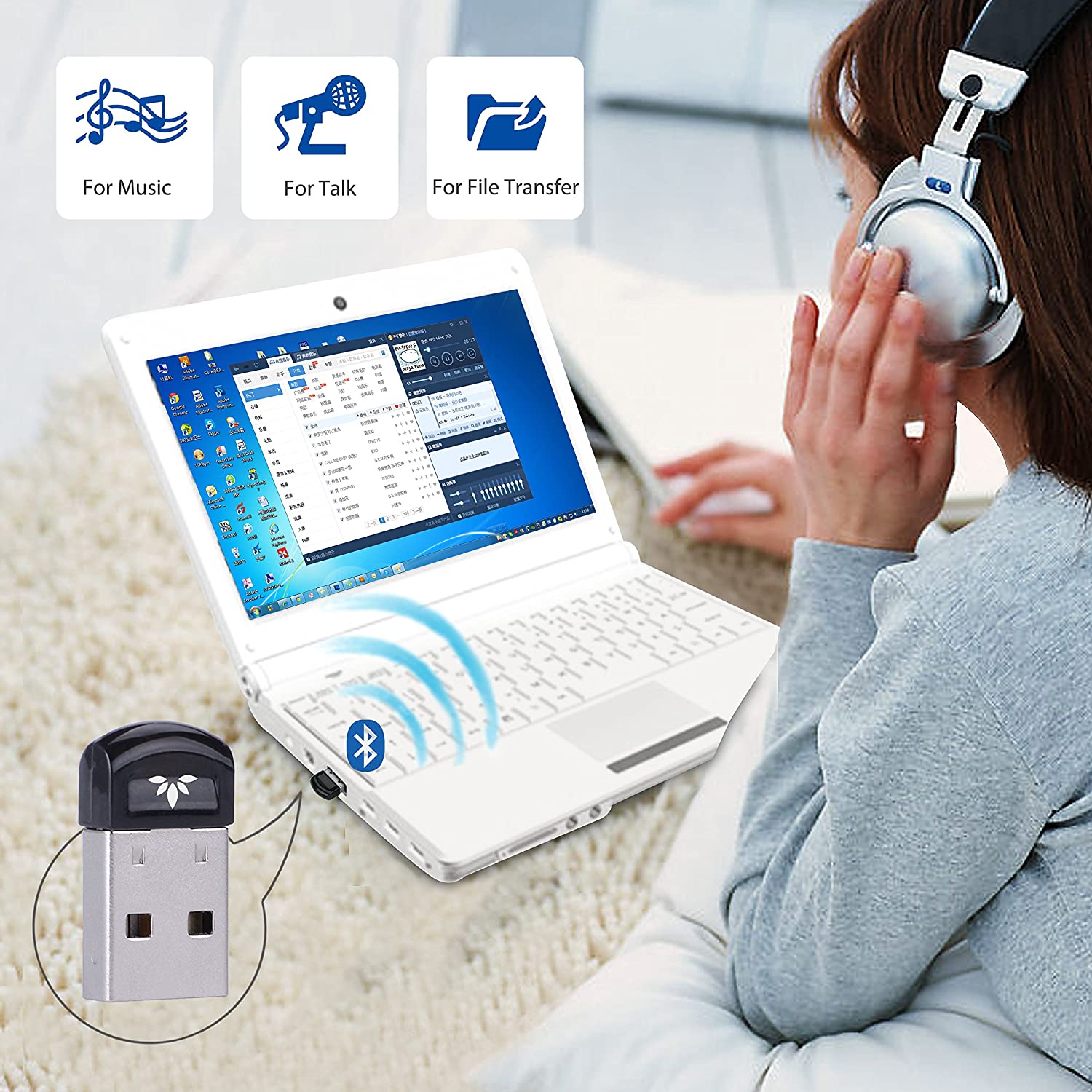 USB Bluetooth Adapter Dongle for PC | Avantree DG40S