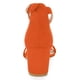 thumbnail image 3 of Sandalias de tiras de tobillo Tacón medio de Bloque punta Abierta Allegra K Naranja 42, 3 of 6