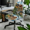 thumbnail image 3 of ZIATUBLES Dachshund Sunflower Print 5 Piece Office Decor Set, Chair Cover with Armrest Slipcover, Remote Control Holder and Folding Tissue Box Organizer Office Decorative Accessories, S, 3 of 7