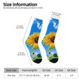 thumbnail image 2 of Bingfone Blue Sky Sunflower Print Compression Socks for Women and Men Long Socks for Running Athletic Cycling Nurse, 2 of 6