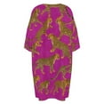 thumbnail image 5 of Pink Background Cheetah Print Repeat Sleepshirts For Sleeping Travels Loose Sleepdress Pajama Dress Soft Nightdress Sleepwear, 5 of 7