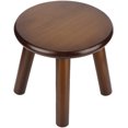thumbnail image 1 of Taburete cuadrado de madera para uso exterior, acabado redondo Noyer, reposapiés infantil desmontable, 1 of 5