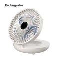 thumbnail image 4 of Ventilador plegable montado en la pared Wosthever recargable silencioso ajustable velocidad del viento blanca, 4 of 6