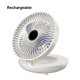 thumbnail image 4 of Ventilador plegable montado en la pared Wosthever recargable silencioso ajustable velocidad del viento blanca, 4 of 6