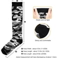 thumbnail image 3 of FREEAMG High Elasticity Compression Socks, High Knee Socks Adult Universal Leisure Relieve Fatigue,Charcoal Black White Grey Camo Travel Daily with Running (1 Pair), 3 of 7