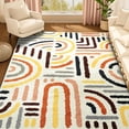 thumbnail image 1 of YIHOUSE Pastel Rainbow Rug, Abstract Washable 8x10 Rug, Ultra-Thin Modern Colorful Stripe for Living Room Playroom Nursery Room, Non Slip Rainbow Cute Rug Accent Area Rug for Boys Girls Dorm Classroom, 1 of 7