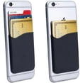 thumbnail image 3 of Phone Card Holder Wallet, Self Adhesive Sticky Cell Phone Credit Card ID Card Key Holder Stick on Wallet Pocket,3 Packs Silicone Slim Stretchy Phone Wallet Compatible with Mose Smart Phone, 3 of 5