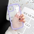 thumbnail image 6 of for iPhone 15 Case Clear Hybrid Wave Frame Shape Silicone Cute Shockproof Utra Thin Protective Phone Cases for iPhone 15 Blue, 6 of 9