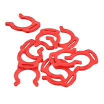 Uxcell 10Pcs 3/8 inch Plastic Locking Clip Quick Connect Clips Clamps, Red