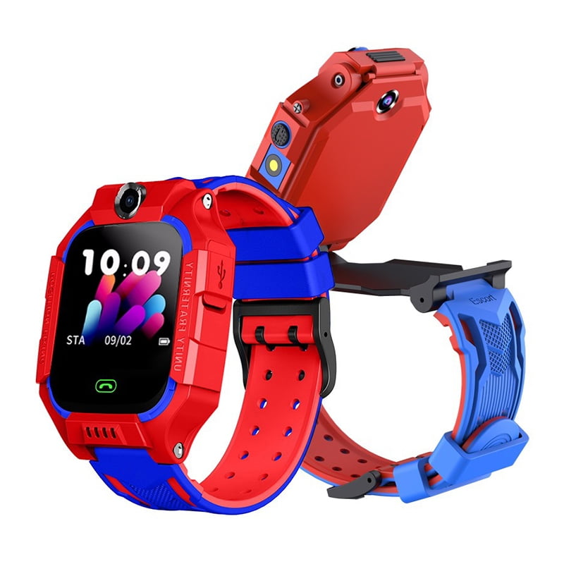 Dual Cameras Kids Smart Watch LBS Tracker SOS Safety Watch w/ Alarm SMS