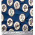 thumbnail image 1 of Soimoi Cotton Poplin Fabric Owl Kids Print Fabric by The Yard 56 Inch Wide, 1 of 1