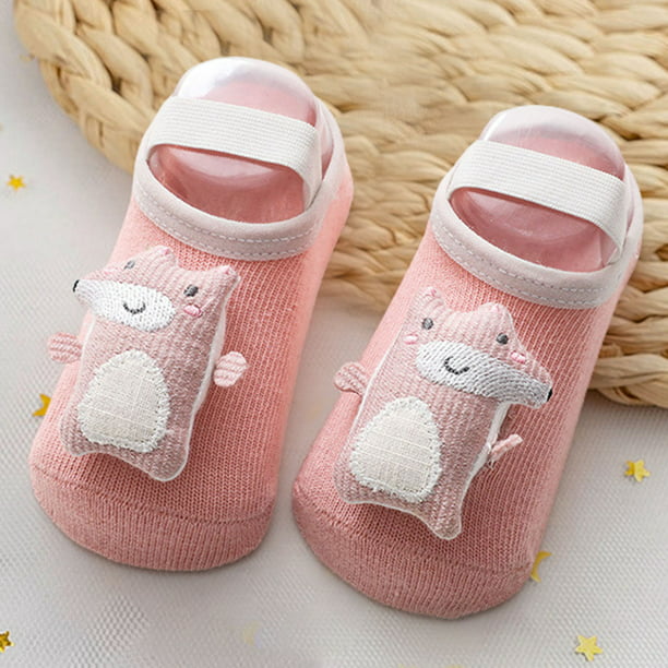 2 Pairs Baby Non Slip Grip Socks Anti Slip Sock Winter Spring Cute Cartoon  Animal Floor
