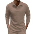 thumbnail image 3 of Vetsdori Mens Long Sleeve Tshirts Button up Sweatshirt Pullover Outdoor Winter Casual Plain Collar Tops for Men, 3 of 9