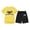 Yellow, variant on MUXiin Girls Outfits Size 7 Bow Short Sleeve Tee and Shorts Crewneck Fashion Streetwear 2-Piece Set Preppy Clothes for 4-5 Years
