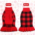 thumbnail image 2 of Jersey para perro LelePet, cálido, de cuello alto, a cuadros, rojo, talla M, 2 of 5