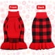 thumbnail image 2 of Jersey para perro LelePet, cálido, de cuello alto, a cuadros, rojo, talla M, 2 of 5