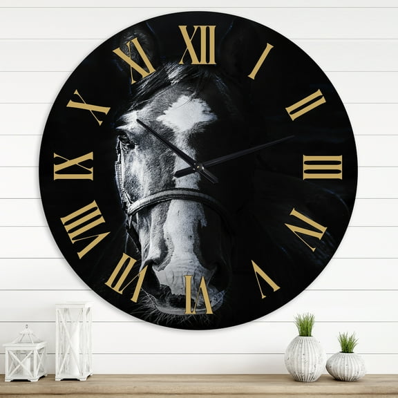 Designart 1 in Quartz Farmhouse Wall Clock