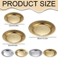 thumbnail image 3 of 1 Pack Stainless Steel Plate , 8-10 Inch Metal Lightweight Unbreakable Dinner Dishes Plates , Round Camping Plates for Serving Dishes Dessert Salad, Non Toxic & Reusable, Dishwasher Safe(Golden,26cm), 3 of 9