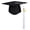 Black/White, variant on matte graduation cap with 2026 tassel, suitable for high school and bachelor