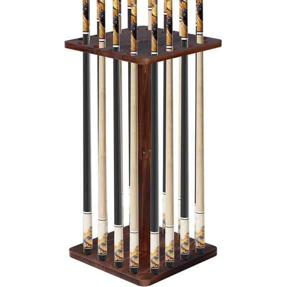 Pool Cue Holders for Billiard Room, Pool Stick Holder, Floor Stand Pool Cue Rack up to 16 Sticks, Natural Wood Pool Cue Equipment Storage Organizer, Billiard Gifts for Men