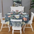 thumbnail image 2 of Pioneer Flower Floral Print Pattern Round Tablecloth 60"x60",Wrinkle Wipeable Table Cloth for Kitchen Dining Room Picnic Patio Party, 2 of 6