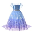 thumbnail image 1 of Vestido de princesa Elsa Anna de Disney para niñas, ropa de fiesta de Carnaval de Halloween, Cosplay de reina de la nieve, traje para niños Fivean unisex, 1 of 2