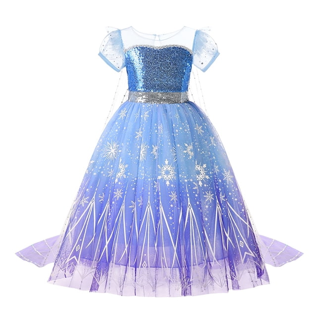 Vestido de princesa Elsa Anna de Disney para niñas, ropa de fiesta de Carnaval de Halloween, Cosplay de reina de la nieve, traje para niños Fivean unisex