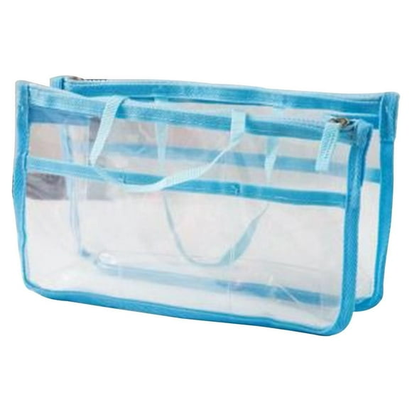 Clear Tote Bag Stadium Approved Clear Cosmetic Makeup Bag, Transparent Tote Shoulder Bag Clear Toiletry Pvc Tote, Stadium Outdoor Beach Pool Handbag Shouldebag Makeup Bag Organizer