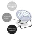 thumbnail image 5 of Zenithen Bungee Dish Kids Steel Folding & Stacking Chairs, Cobalt Blue, 5 of 9