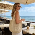 thumbnail image 6 of NWOKYZGH Colorful Crochet Tote Bag for Women Coquette Knit Beach Bag Woven Bag Boho Mesh Handbag for Summer Vacation, 6 of 6