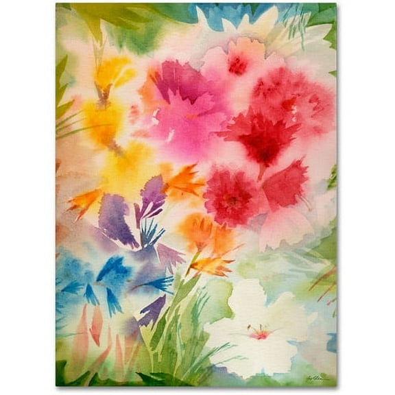 Trademark Fine Art "Bright Garden" Canvas Wall Art by Sheila Golden