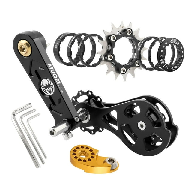 de conversión de una sola velocidad para bicicleta, Cassette, regulador de par, bicicleta portátil Negro 16T