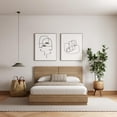 thumbnail image 1 of Nexera Milano Queen Platform Bed with Headboard, Brown Oak, 1 of 8