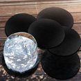 thumbnail image 4 of CARIBOU Drink Round Fabric Felt Neoprene Coasters Set of 6pcs, Solid Black, 4 of 4