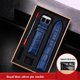 thumbnail image 3 of Correa de reloj de cuero negro y azul con hebilla de mariposa para hombre y mujer, compatible con todas las marcas de relojes, 12/14/15/16/18/19/20/22/23 mm, 3 of 5