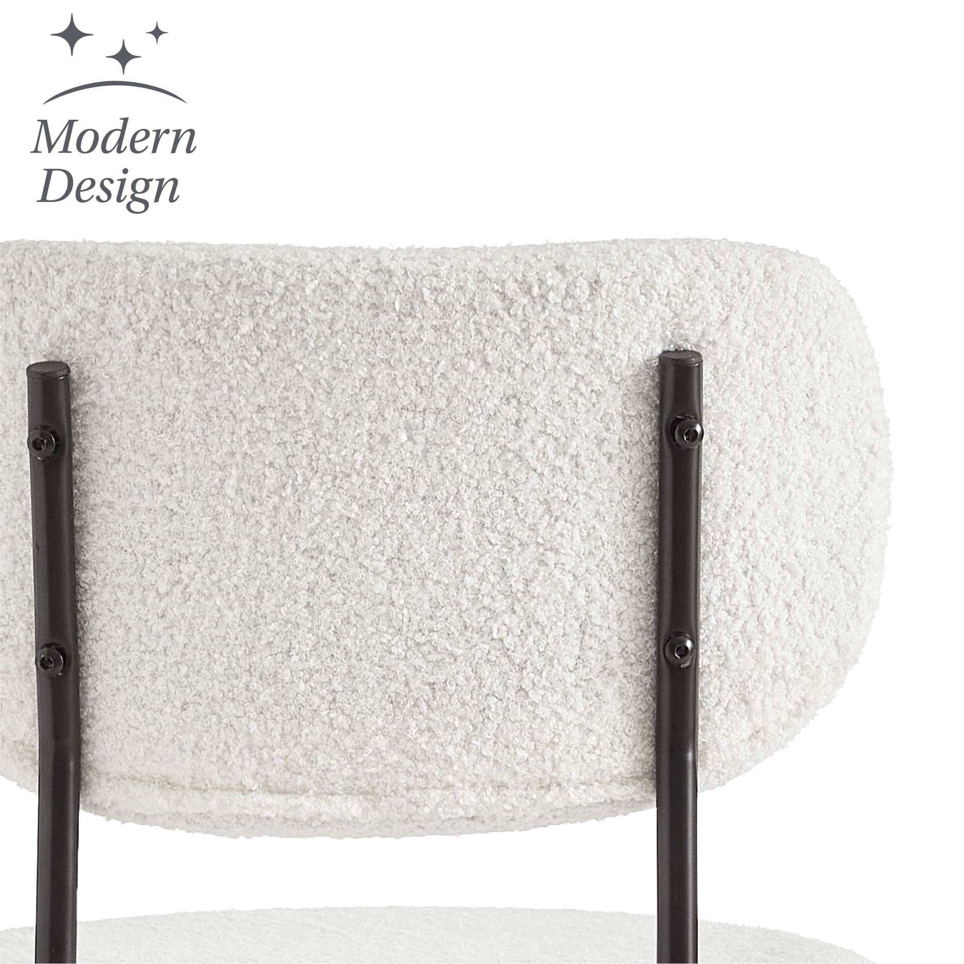 Stylehouse Modern Boucle Swivel Office Chair