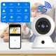 thumbnail image 2 of Cámara web inalámbrica Chicmine con función de alarma, doble frecuencia, compatible con HD 1080P, rotación de 360 grados, monitoreo de seguridad, cámara web inteligente con Wi-Fi, monitor para uso, 2 of 8