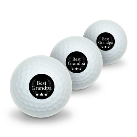 Best Grandpa Award Novelty Golf Balls 3 Pack (Best Pre Golf Stretches)