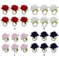 thumbnail image 4 of Servilletero de flores artificiales Inteprter 6 piezas colorido extraíble, 4 of 6