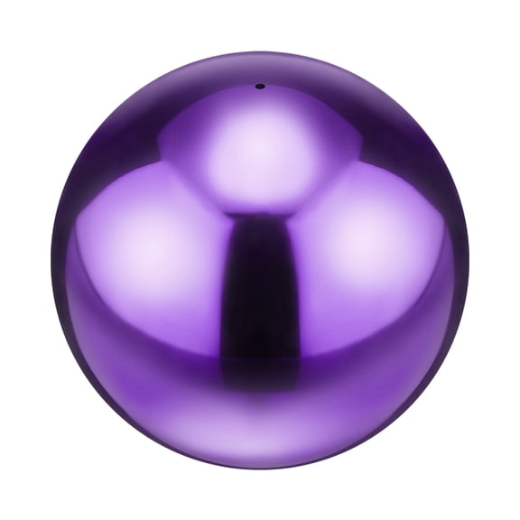 Uxcell 1-Pack Garden Gazing Globes Ball 6 Inch 201 Stainless Steel Hollow Mirror Ball for Home, Outdoor Gloss Purple