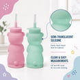 thumbnail image 4 of Silipint Honey Bear Straw Cup for Babies - Soft Food-Grade Silicone, Gentle Straw Lid, Dishwasher Safe, Lightweight & Easy Grip, Ages 4+ Months, 8oz Sippy Cup, Pink, 4 of 5