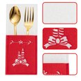 thumbnail image 3 of Table Cutlery Sleeve 4pcs Rectangular Cutlery Bag Wedding Silverware Cloth Christmas Pocket Cloth Cutlery Holder, 3 of 6