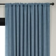 thumbnail image 3 of Denim Faux Linen Extra Wide Room Darkening Curtain (1 Panel), Denim, 100W X 108L, 3 of 12