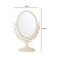 thumbnail image 6 of Tabletop Makeup Mirror Double Sided Desk Vanity Mirror for Bath Office Hotel Beige, 6 of 6