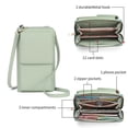 thumbnail image 6 of Woaeety Small Crossbody Cell Phone Bag for Women, Adjustable Leather Shoulder Handbag Mini Wallet with Credit Card Slots, 6 of 16